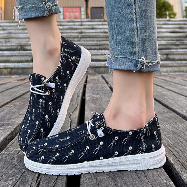 Women's Canvas Casual Plus Size Halloween Versatile Soft Sole Shoes